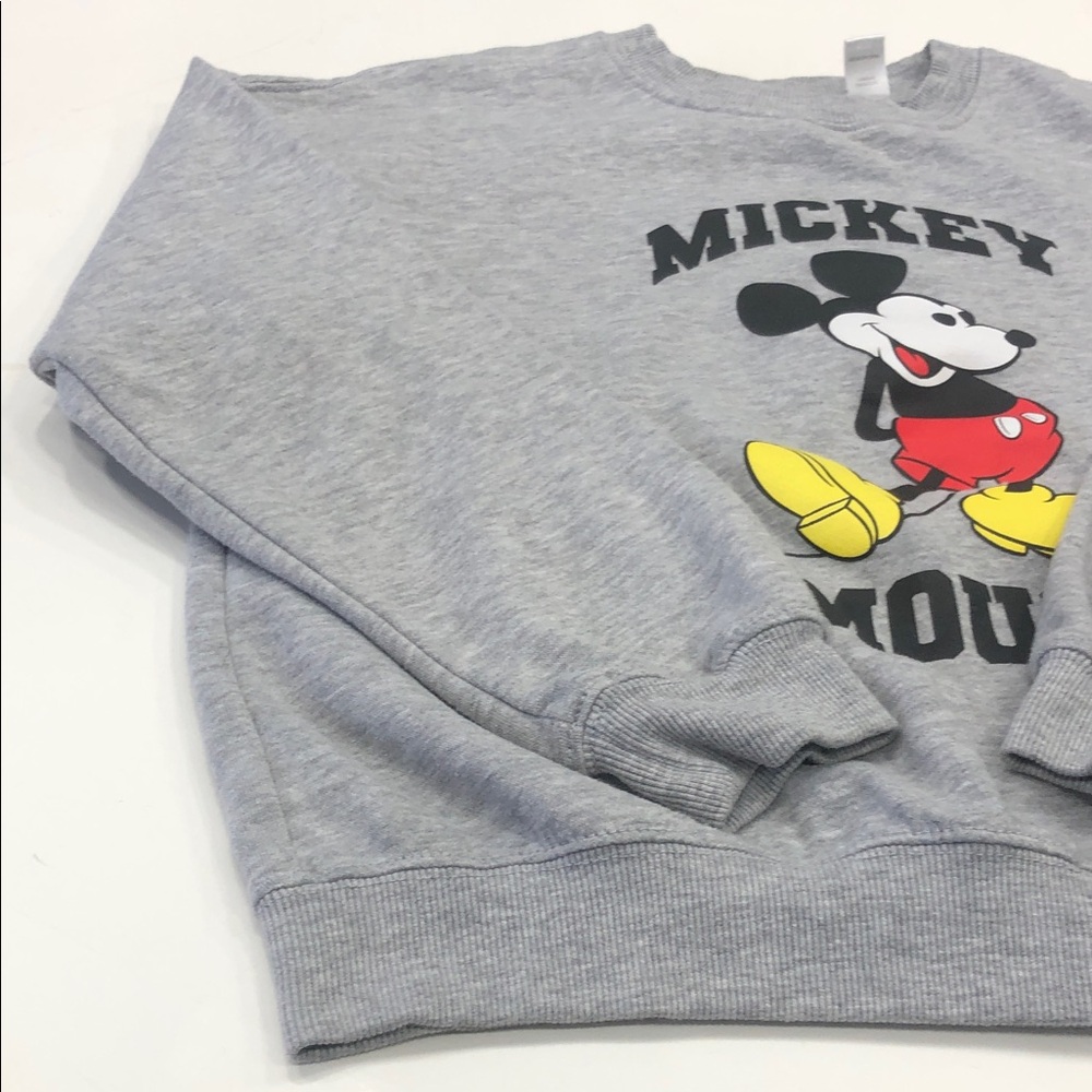 Disney Mickey Mouse Crewneck Sweatshirt – Heather Gray – YL  (14–16) - Picture 11 of 13